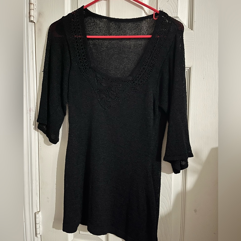 Black Mesh Top